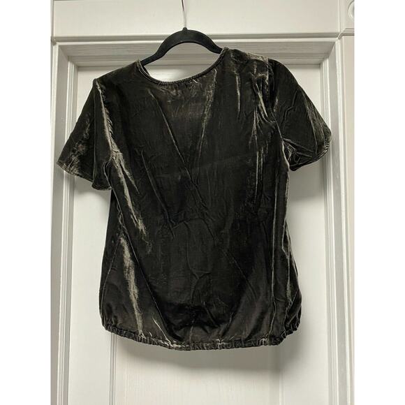 $108 NWT Splendid Black Velvet Surplice Wrap Top, Career Feminine, Medium M - Picture 5 of 6